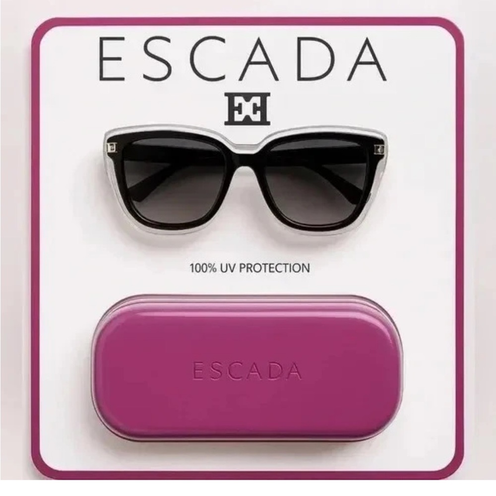 Escada Women’s Sunglasses Black Frame w/ Case New Sealed 100% UV Protection